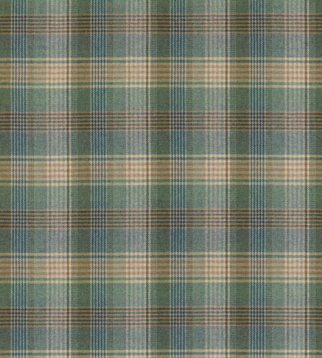 Braemar Fabric by Mulberry Home Teal