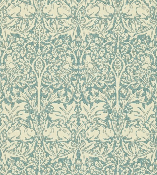 Brer Rabbit Wallpaper by Morris & Co Slate/Vellum