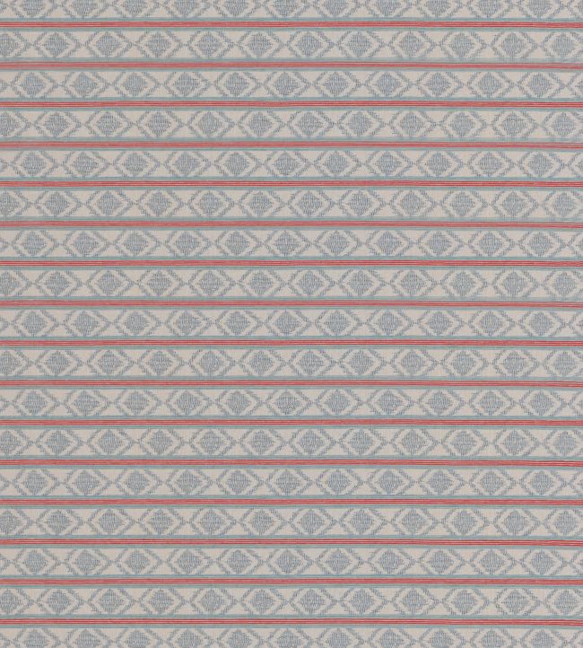Burford Stripe Fabric by GP & J Baker Red/Blue