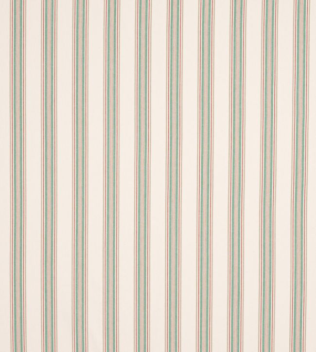 Burlow Stripe Fabric by Jane Churchill Red/Green