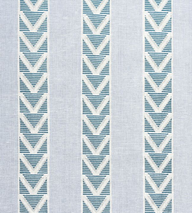 Burton Stripe Fabric by Anna French Blue
