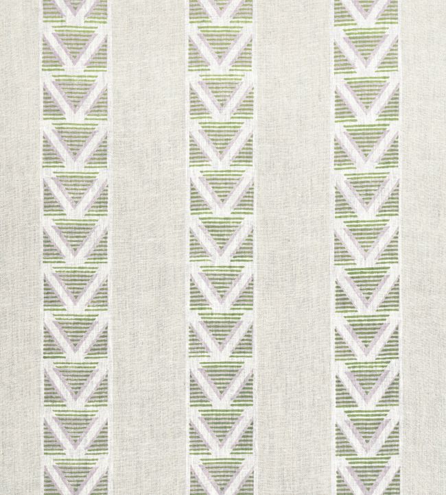 Burton Stripe Fabric by Anna French Lavender and Sage