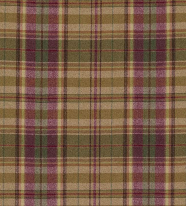 Byron Fabric by Sanderson Caramel/Burgundy