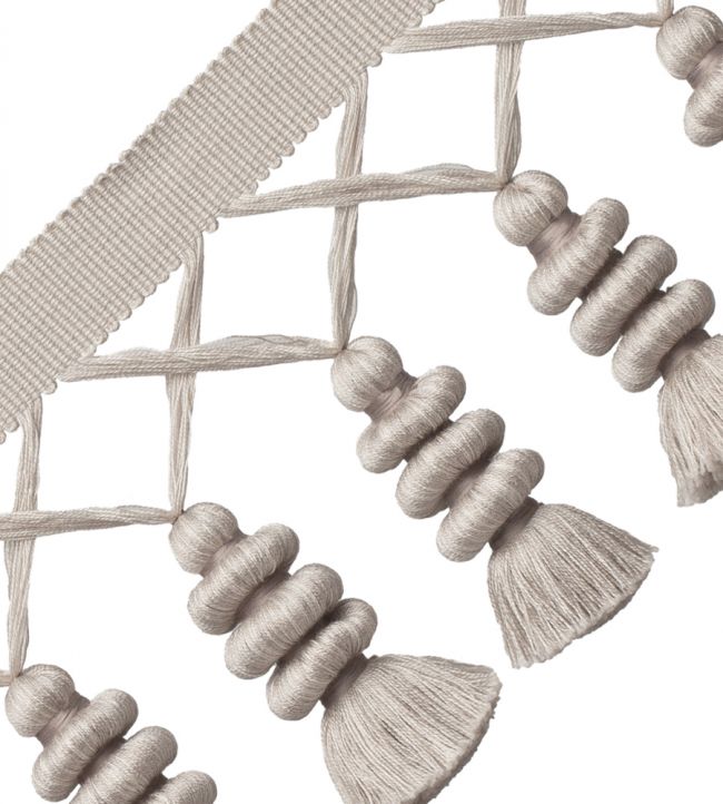 Caitlin Tassel Fringe Trimming by Samuel & Sons Silver Cloud