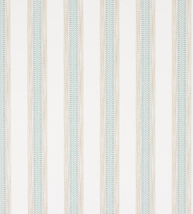 Camber Stripe Wallpaper by Jane Churchill Aqua/Beige