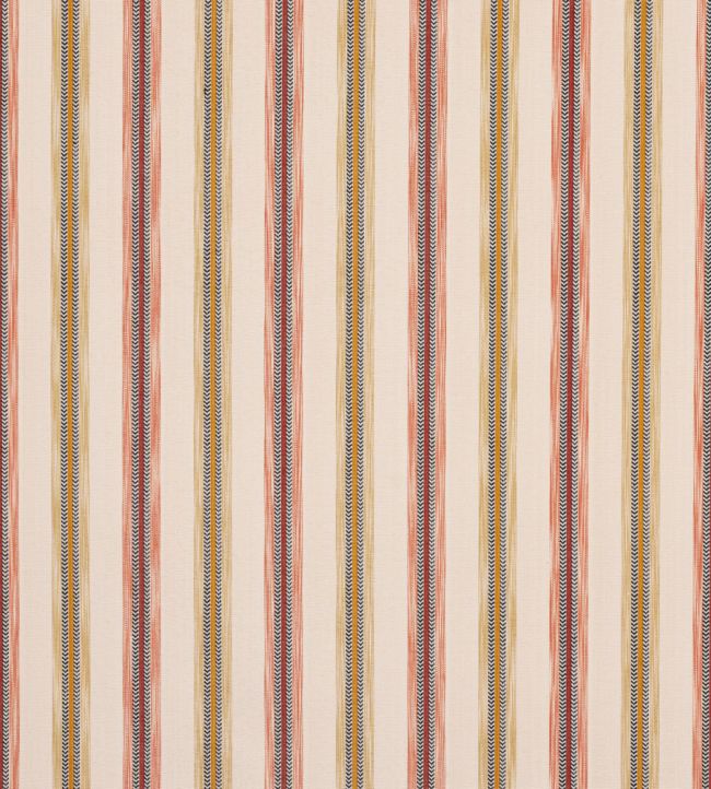 Camber Stripe Fabric by Jane Churchill Ochre/Red