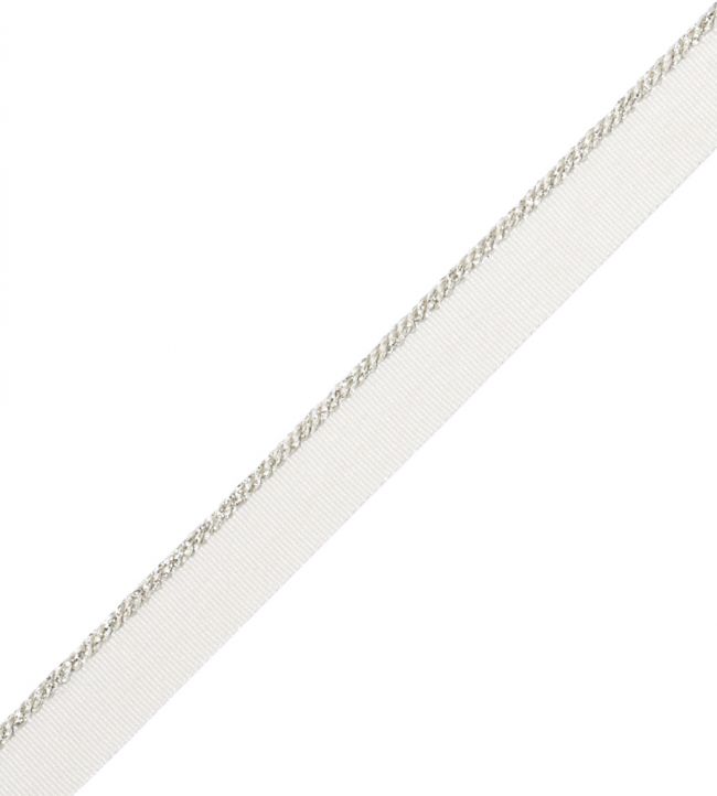 Cambridge Metallic Cord With Tape Trimming by Samuel & Sons Platinum