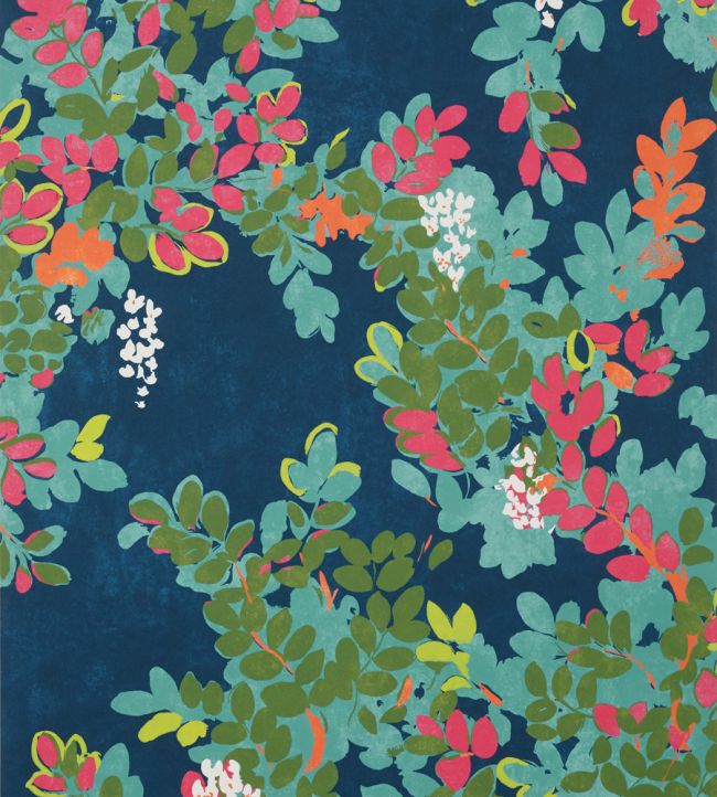 Navy and pink shop wallpaper