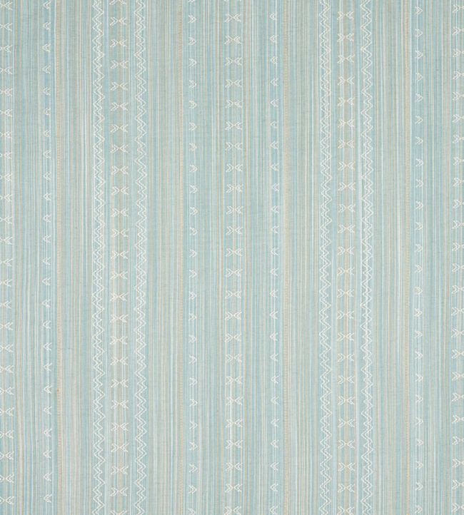 Charter Stripe Embroidery Fabric by Thibaut Seaglass