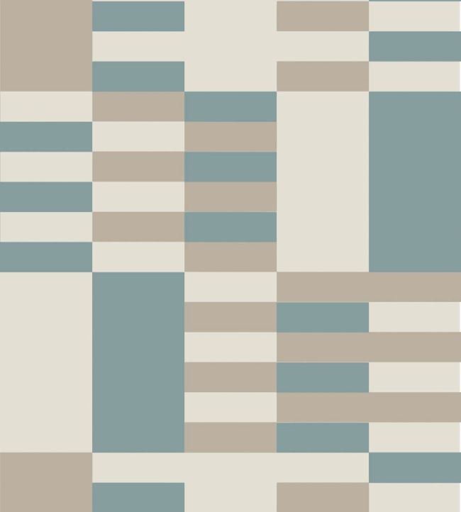 Check Wallpaper by Farrow & Ball Au Lait / Sardine