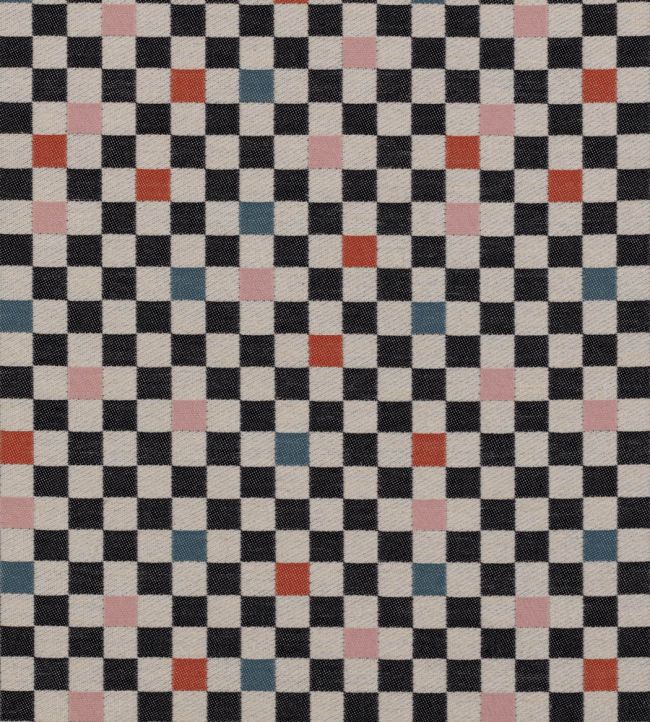 Checker Checker Fabric in Rosa by Vanderhurd Jane Clayton