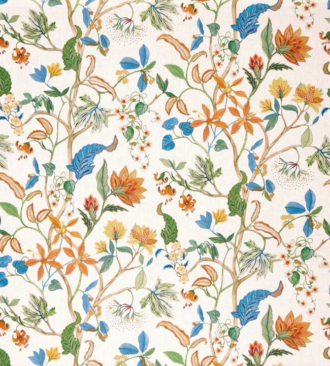 Chellah Fabric by Osborne & Little Petrol/Mandarin