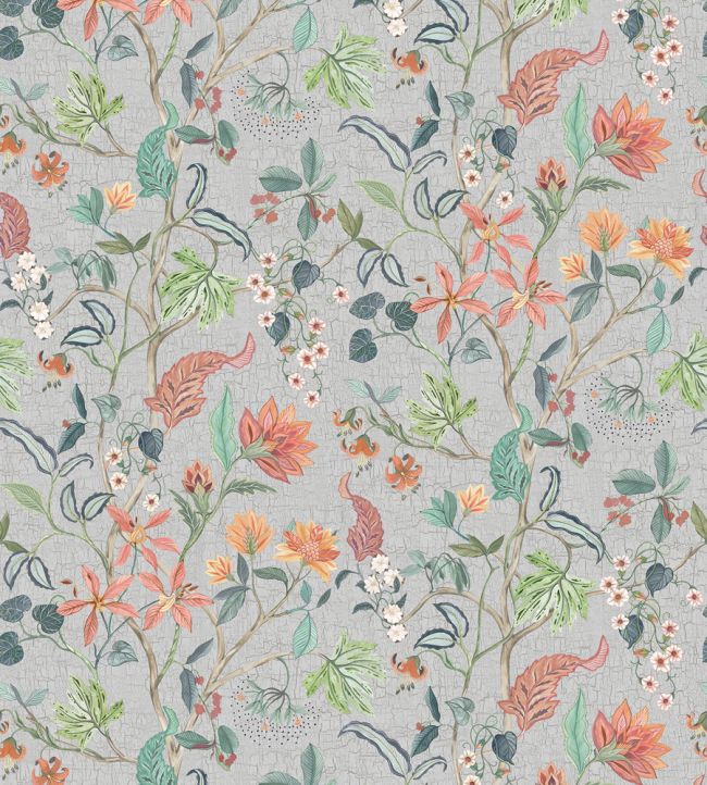 Chellah Metallic Wallpaper in Metallic Silver by Osborne & Little