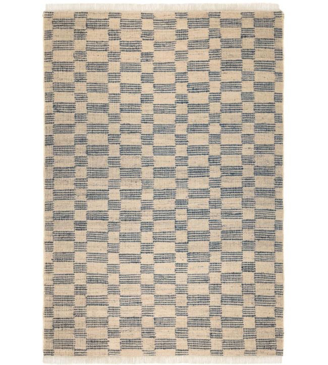Chequerboard Rug in Blue by GP & J Baker | Jane Clayton