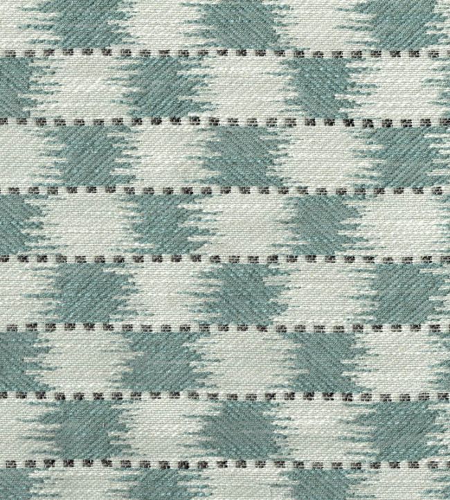Chequers Fabric by Titley and Marr Aqua