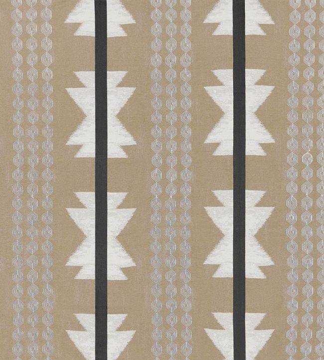 Chimayo Fabric by Osborne & Little Oatmeal/Charcoal