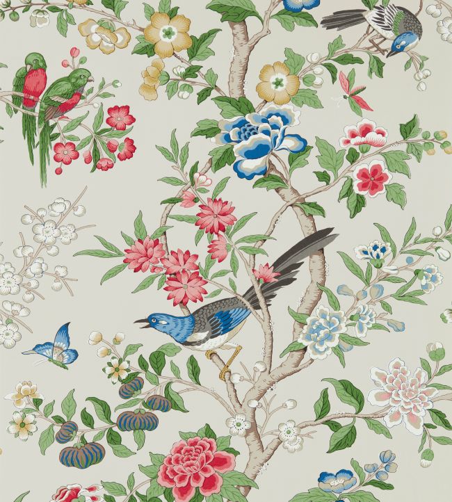 Chinoiserie Hall Wallpaper in Linen / Chintz by Sanderson | Jane Clayton