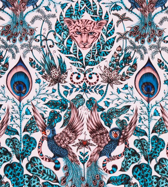 Emma J Shipley Amazon Fabric by Clarke & Clarke Pink