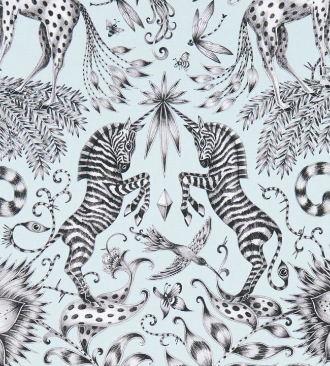 Emma J Shipley Kruger Fabric by Clarke & Clarke Eggshell
