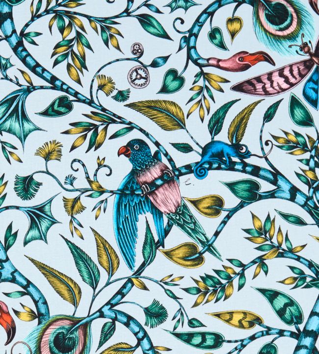 Emma J Shipley Rousseau Fabric by Clarke & Clarke Eggshell