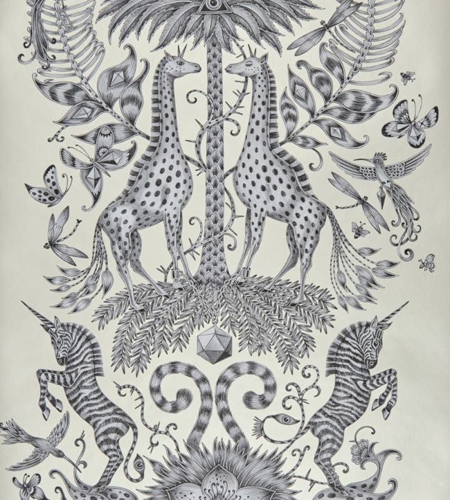 Emma J Shipley Kruger Wallpaper by Clarke & Clarke Monochrome