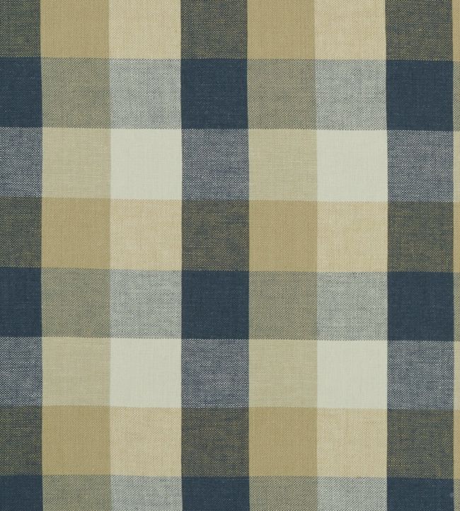 Austin Check Fabric by Clarke & Clarke Midnight