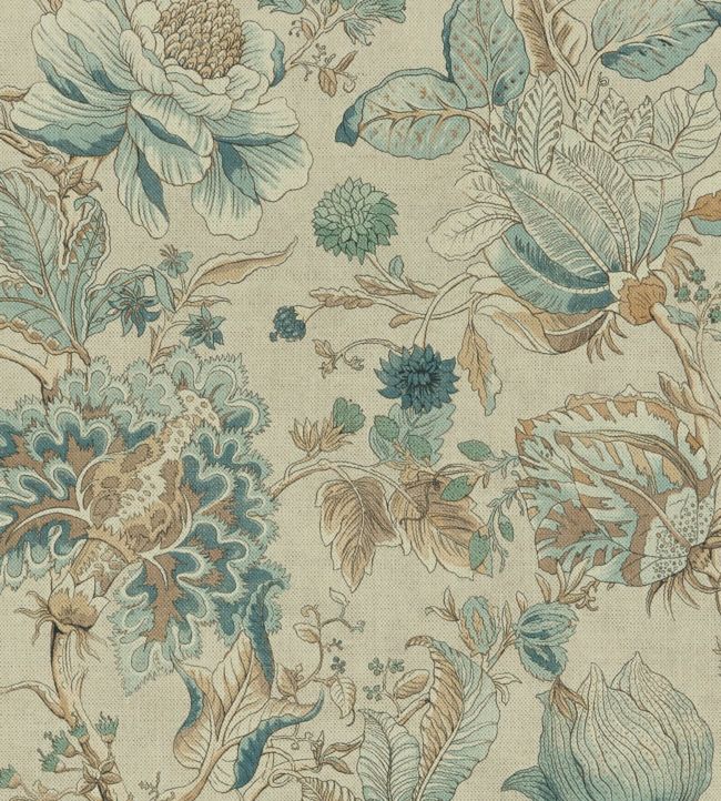 Sissinghurst Fabric by Clarke & Clarke Eau De Nil