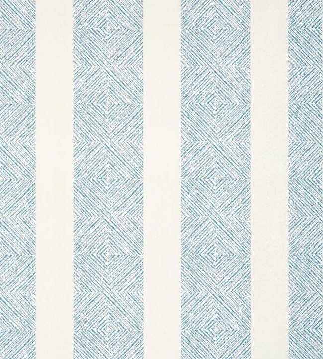 Clipperton Stripe Wallpaper in Blue/Natural by Anna French | Jane Clayton
