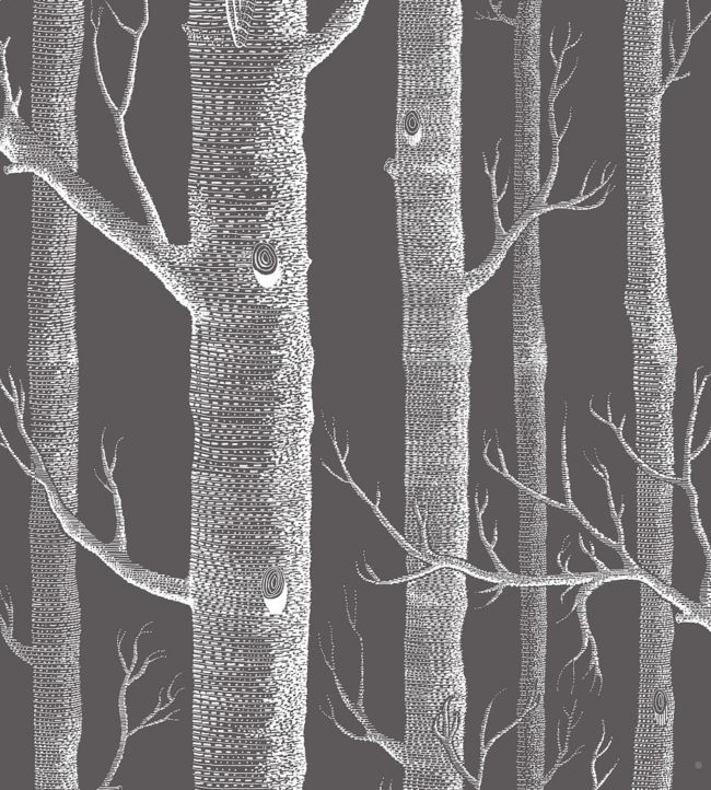 Woods Fabric by Cole & Son Parchment/Charcoal