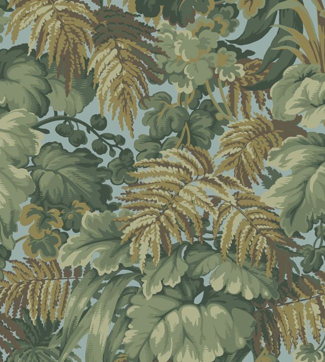 Royal Fernery Wallpaper by Cole & Son Khaki/Blue