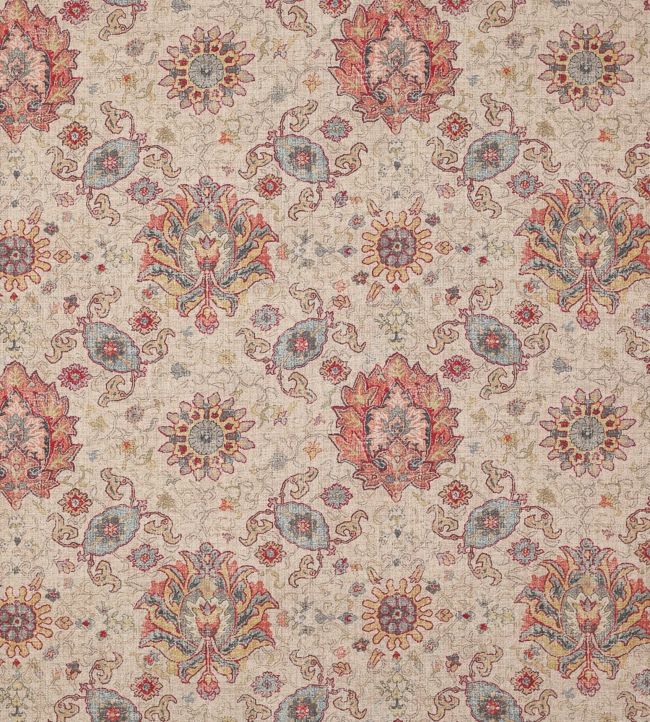 Jocasta Fabric by Colefax and Fowler Red/Sand