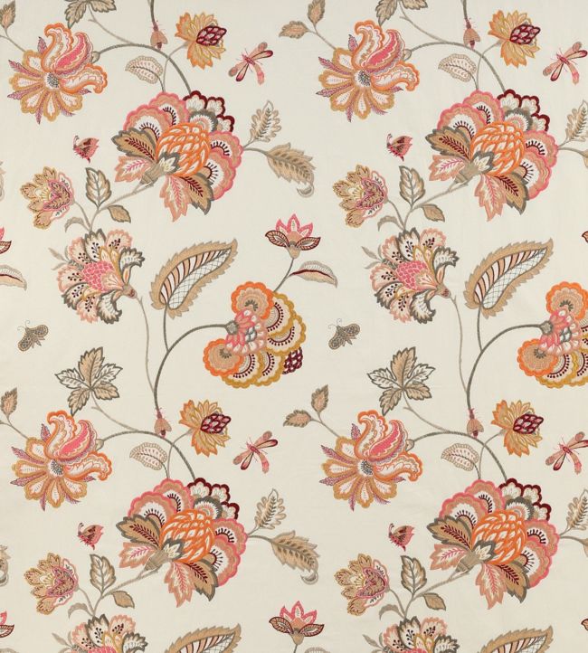 Ashlar Fabric by Colefax and Fowler Tomato
