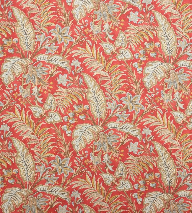 Paisley Leaf Fabric by Colefax and Fowler Red