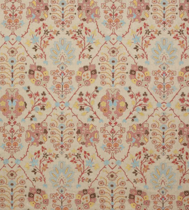 Persis Linen Fabric by Colefax and Fowler Coral