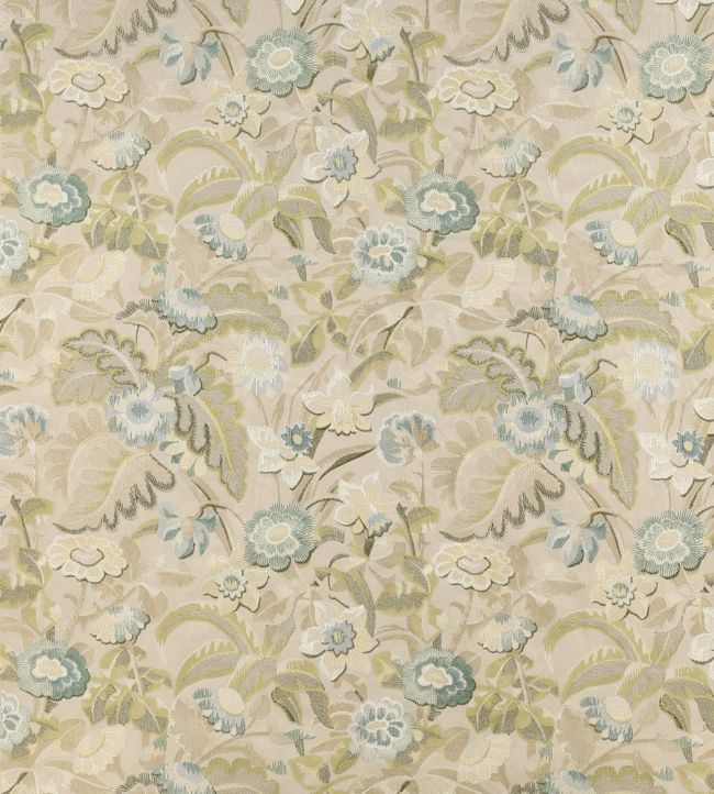 Tapestry Flowers Fabric by Colefax and Fowler Celadon