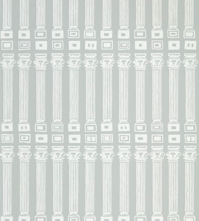 Columns Wallpaper by Zoffany Grey White
