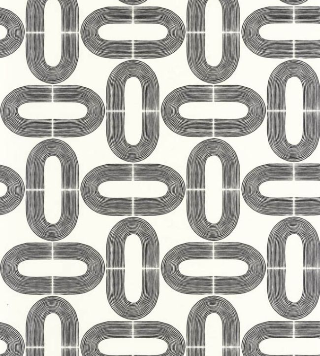 Comete Wallpaper in Blanc Noir by Caselio Jane Clayton