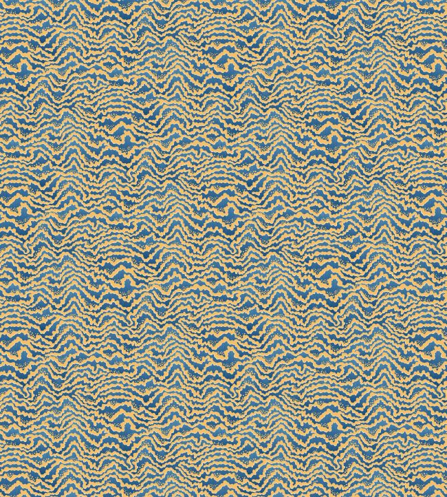 Contour Wallpaper by Ohpopsi Denim & Ochre
