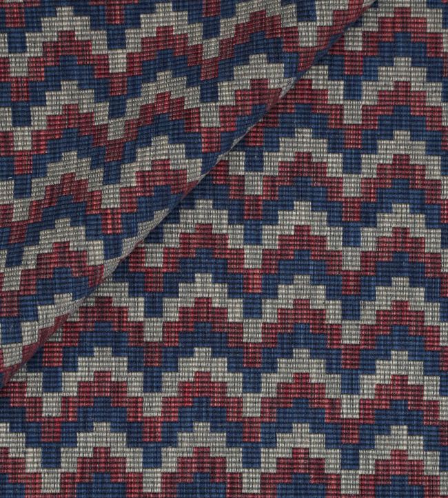 Cordillera Fabric by Jim Thompson No.9 Blue and Red