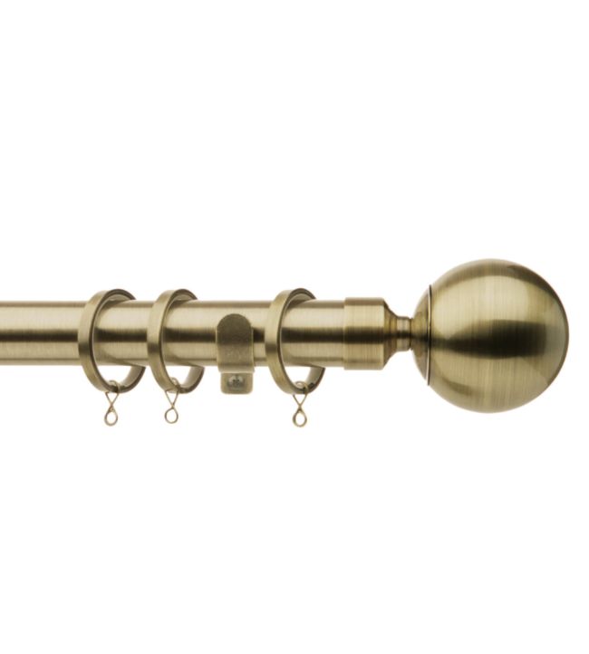 Cosmos 28mm Metal Antique Brass Ball H6028/120/AB 120cm Standard bracket 12 Antique Brass