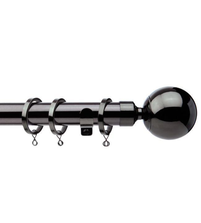 Cosmos 28mm Metal Black Nickel Ball H6028/120/BN 120cm Standard bracket 12 Black Nickel