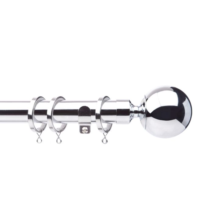 Cosmos 28mm Metal Chrome Ball H6028/120/CHR 120cm Standard bracket 12 Chrome
