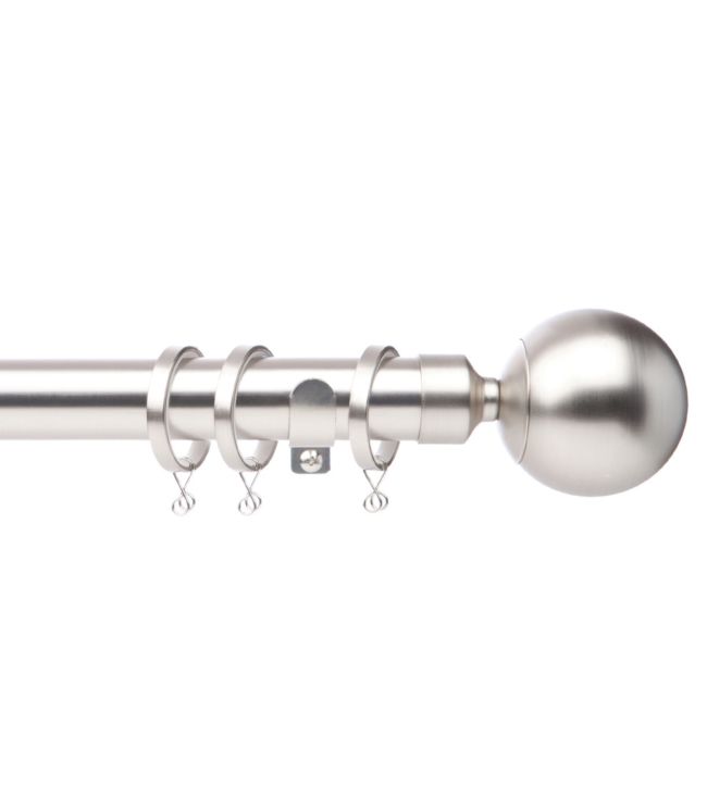 Cosmos 28mm Metal Matt Nickel Ball H6028/120/MN 120cm Standard bracket 12 Matt Nickel