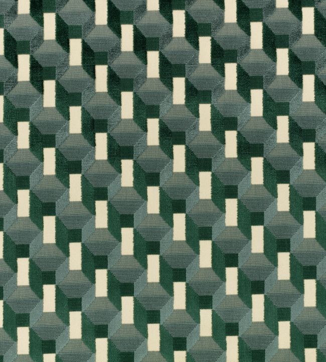 Cubic Fabric by Kirkby Design Petrol