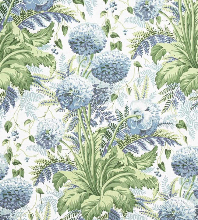 Dahlia Fabric by Anna French Sky on White