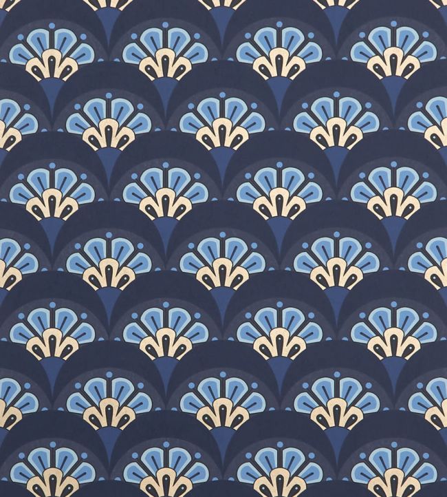 Deco Scallop Wallpaper by Liberty Lapis