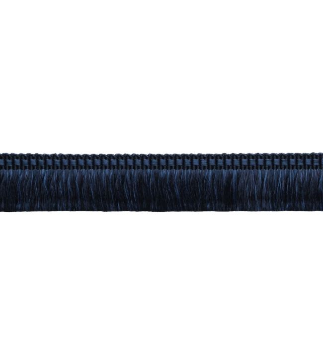 Delicat Silk Moss Fringe Trimming by Samuel & Sons Navy