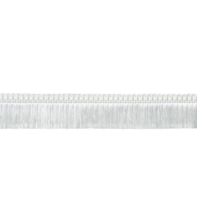 Delicat Silk Moss Fringe Trimming by Samuel & Sons White