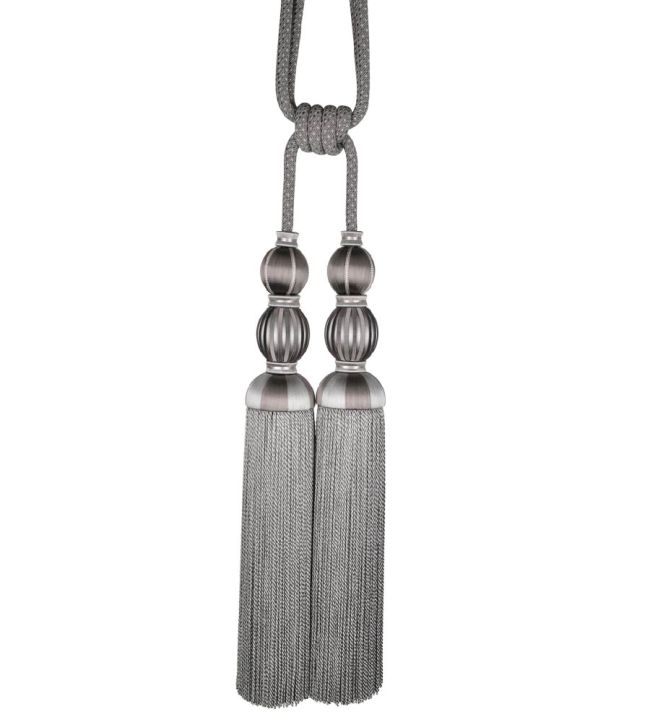 Double Tassel Tieback Trimming by Houles Graphite