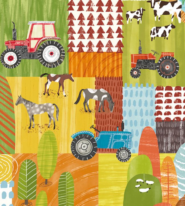 Down On The Farm Wallpaper by Ohpopsi Orange Crush